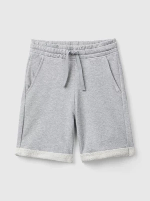 Benetton, Bermudas In Pure Cotton Sweat, size L, Light Gray, Kids United Colors of Benetton