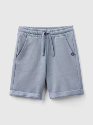 Benetton, Bermudas In Pure Cotton Sweat, size M, Air Force Blue, Kids United Colors of Benetton