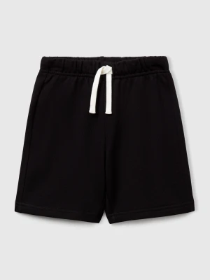 Benetton, Bermudas In Sweat Cotton, Size: 116, Black, Kids United Colors of Benetton