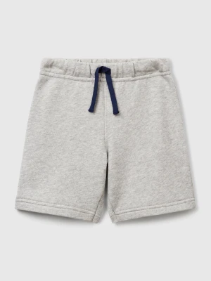 Benetton, Bermudas In Sweat Cotton, Size: 116, Light Gray, Kids United Colors of Benetton