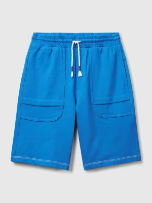Benetton, Bermudas With Drawstring, size XL, Blue, Kids United Colors of Benetton