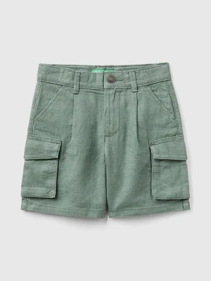 Benetton Bermudy w kolorze oliwkowym rozmiar: 110