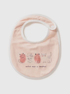 Benetton, Bib With Print, size OS, Soft Pink, Kids United Colors of Benetton