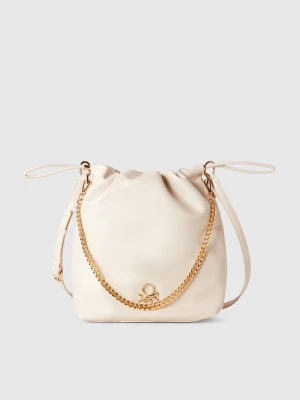 Benetton, Big Bucket Bag, size OS, Creamy White, Women United Colors of Benetton