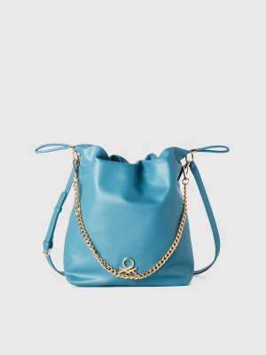 Benetton, Big Bucket Bag, size OS, Light Blue, Women United Colors of Benetton