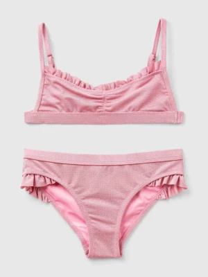 Benetton, Bikini Swimsuit With Lurex, size 2XL, Pink, Kids United Colors of Benetton