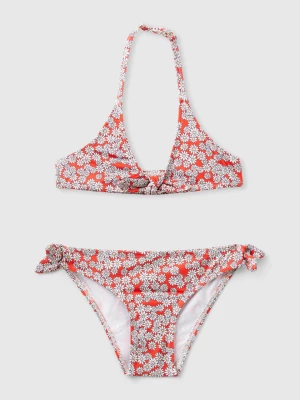 Benetton, Bikini With Daisy Print, size XS, Red, Kids United Colors of Benetton