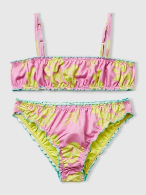 Benetton, Bikini With Floral Print, size XXS, Pink, Kids United Colors of Benetton
