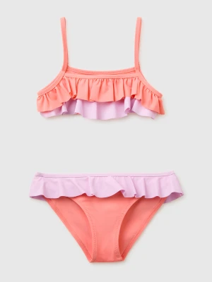 Benetton, Bikini With Ruffles, Size: XS, Peach, Kids United Colors of Benetton