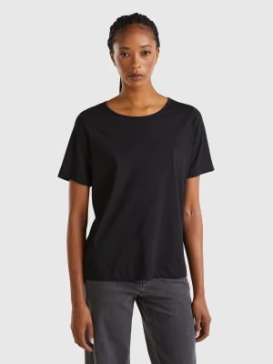 Benetton, Black Short Sleeve T-shirt, size S, Black, Women United Colors of Benetton