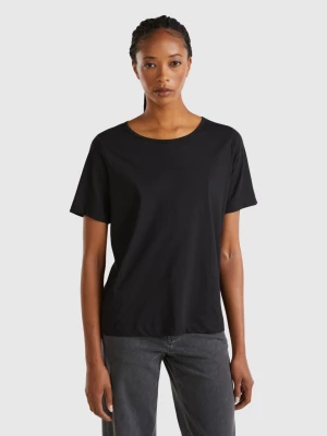 Benetton, Black Short Sleeve T-shirt, size XL, Black, Women United Colors of Benetton