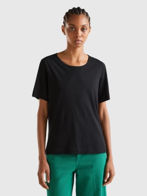 Benetton, Black Short Sleeve T-shirt, size XXS, Black, Women United Colors of Benetton