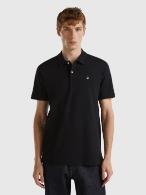 Benetton, Black Slim Fit Polo, size M, Black, Men United Colors of Benetton