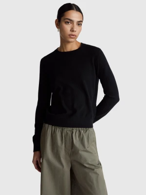 Benetton, Black Sweater In Pure Cashmere, Size: XXS, Black, Women United Colors of Benetton