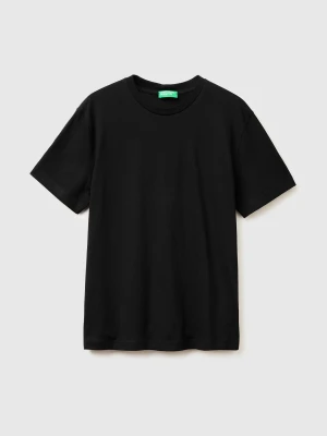 Benetton, Black T-shirt, Size: XS, Black, Men United Colors of Benetton