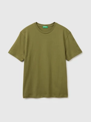 Benetton, Black T-shirt, Size: XS, Olive Green, Men United Colors of Benetton