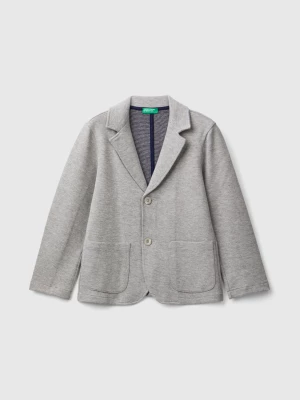 Benetton, Blazer With Pockets, size S, Gray, Kids United Colors of Benetton