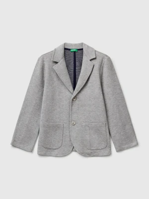 Benetton, Blazer With Pockets, Size: XL, Light Gray, Kids United Colors of Benetton
