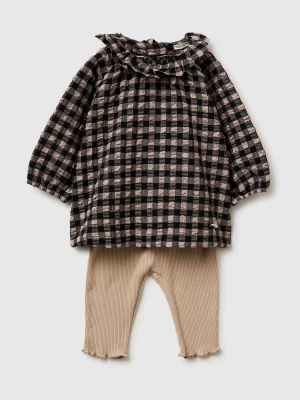 Benetton, Blouse And Leggings Set, Size: 82, Beige, Kids United Colors of Benetton