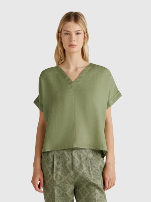 Benetton, Blouse In Pure Linen, size S, , Women United Colors of Benetton