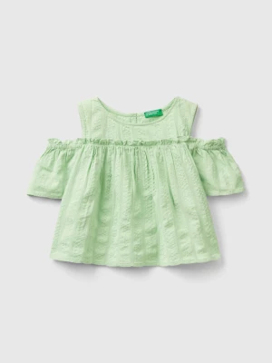 Benetton, Blouse With Rouches, size L, Light Green, Kids United Colors of Benetton