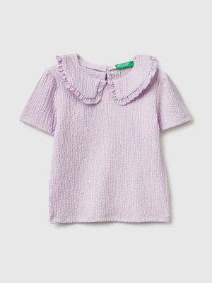Benetton, Blouse With Ruffles, Size: 116, Lilac, Kids United Colors of Benetton