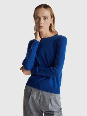 Zdjęcie produktu Benetton, Blue Crew Neck Sweater In Merino Wool, Size: XXS, Blue, Women United Colors of Benetton