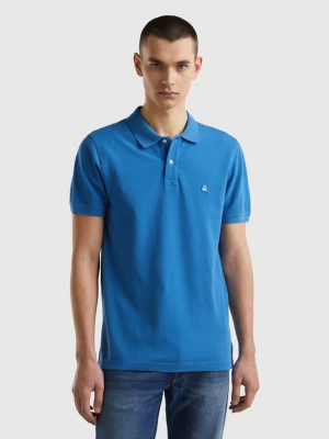 Benetton, Blue Regular Fit Polo, size S, Blue, Men United Colors of Benetton