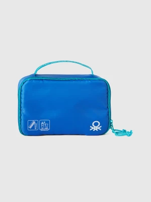 Benetton, Blue Travel Toiletry Bag With Hook, size OS, Blue, Women United Colors of Benetton