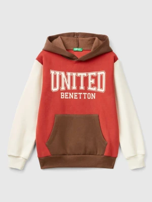 Benetton Bluza w kolorze czerwono-brązowo-beżowym rozmiar: 122