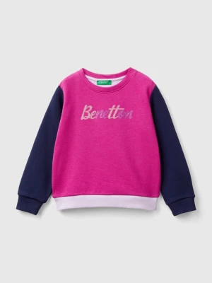 Benetton Bluza w kolorze fioletowo-granatowo-różowym rozmiar: 82
