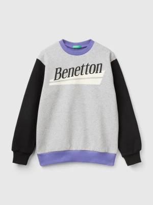 Benetton Bluza w kolorze fioletowo-szaro-czarnym rozmiar: 168