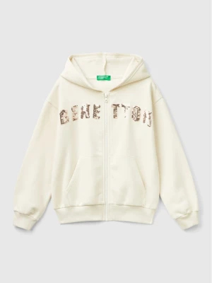 Benetton Bluza w kolorze kremowym rozmiar: 122