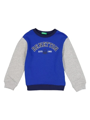 Benetton Bluza w kolorze niebiesko-szarym rozmiar: 116