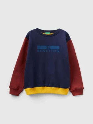 Benetton Bluza w kolorze żółto-granatowo-czerwonym rozmiar: 168