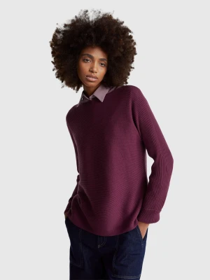 Benetton, Boat Neck Sweater, Size: XS, Plum, Women United Colors of Benetton