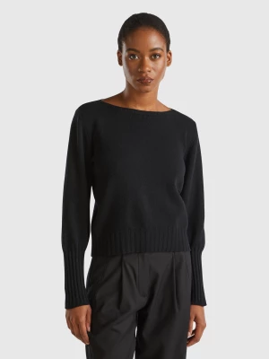 Benetton, Boat Neck Sweater, size XL, Black, Women United Colors of Benetton