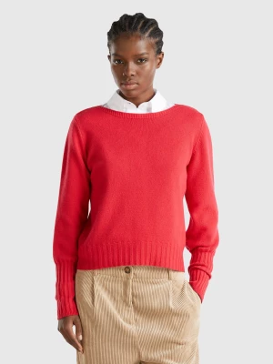 Benetton, Boat Neck Sweater, size XS, Red, Women United Colors of Benetton