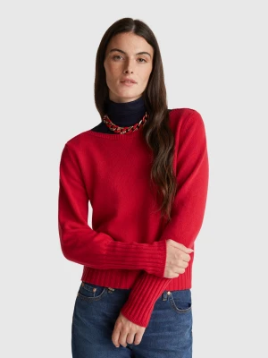 Benetton, Boat Neck Sweater, size XS, Red, Women United Colors of Benetton
