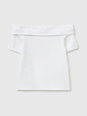 Benetton, Boat-neck T-shirt, Size: XL, White, Kids United Colors of Benetton