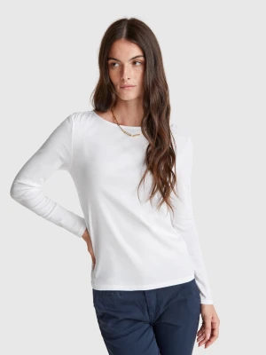 Benetton, Boat Neck T-shirt, size XS, White, Women United Colors of Benetton