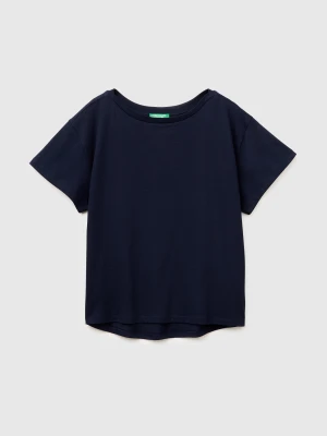 Benetton, Boat-neck T-shirt, Size: XXS, Dark Blue, Women United Colors of Benetton