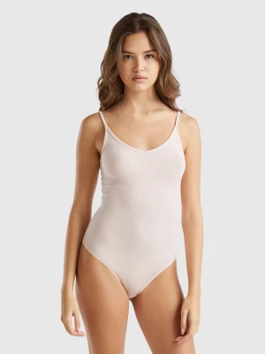 Benetton, Bodysuit In Sustainable Viscose, size L, Soft Pink, Women United Colors of Benetton