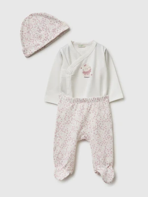 Benetton, Bodysuit, Leggings And Hat Set, Soft Pink, Kids United Colors of Benetton