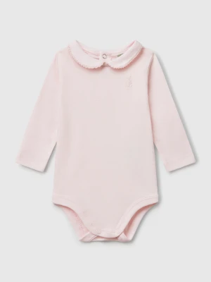 Benetton, Bodysuit With Collar In Cotton, Size: 82, Pink, Kids United Colors of Benetton
