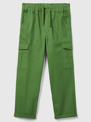 Benetton Bojówki w kolorze zielonym rozmiar: 160