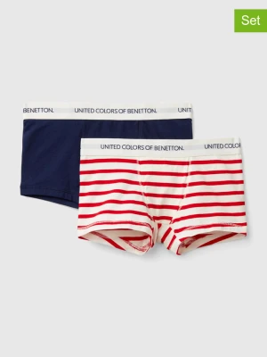 Benetton Bokserki (2 pary) w kolorze granatowo-kremowo-czerwonym rozmiar: 122