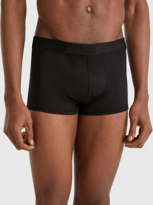 Benetton, Boxers In Cotton Blend, size XL, Black, Men United Colors of Benetton