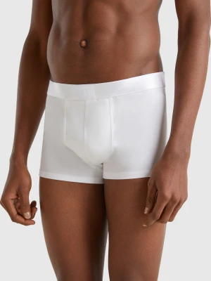 Benetton, Boxers In Cotton Blend, size XL, White, Men United Colors of Benetton