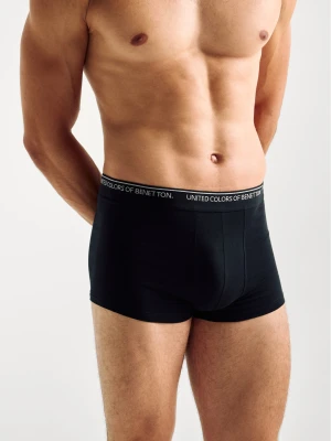 Benetton, Boxers In Stretch Cotton, size XL, Black, Men United Colors of Benetton